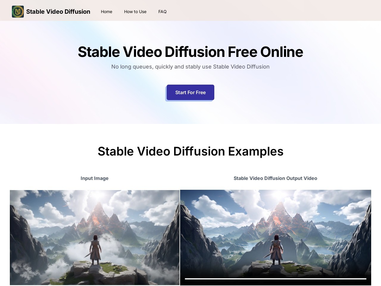 Stable video diffusion online