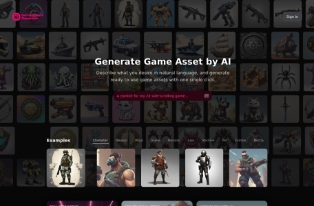 AI游戏素材生成器